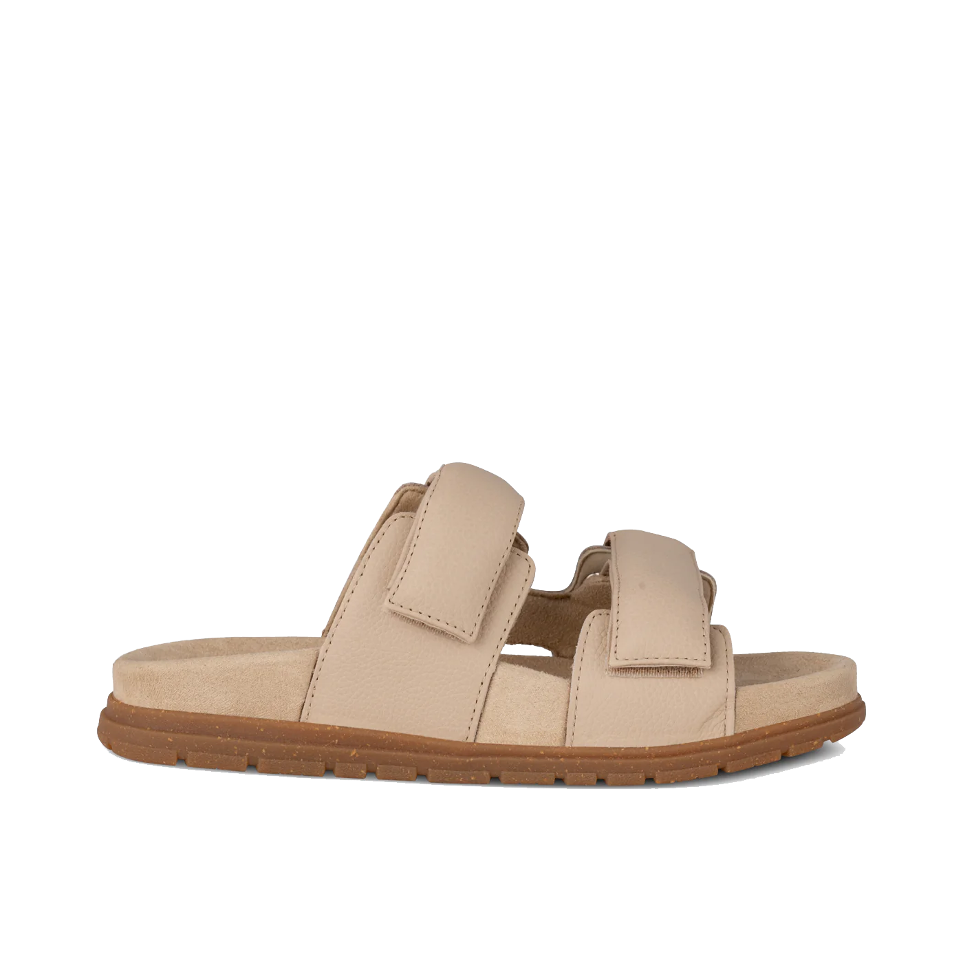 Woden Lisa Leather Sandal, Coffee Cream