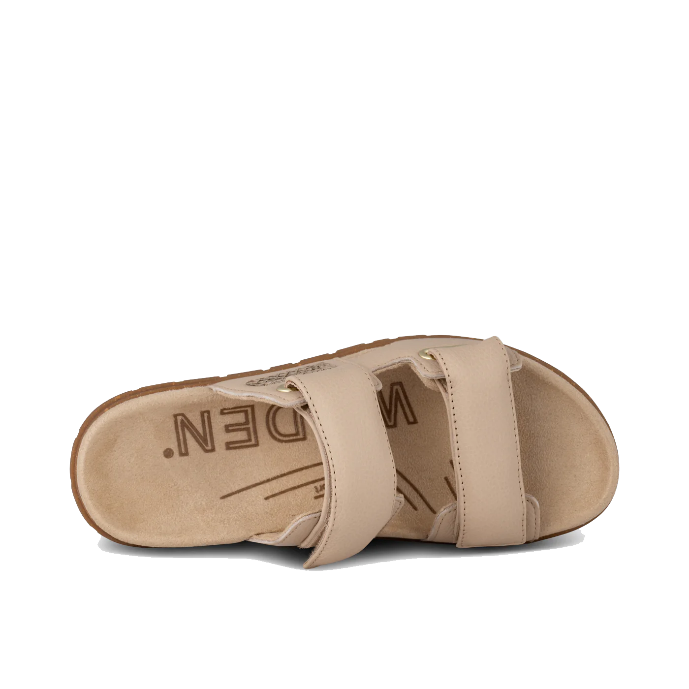 Woden Lisa Leather Sandal, Coffee Cream