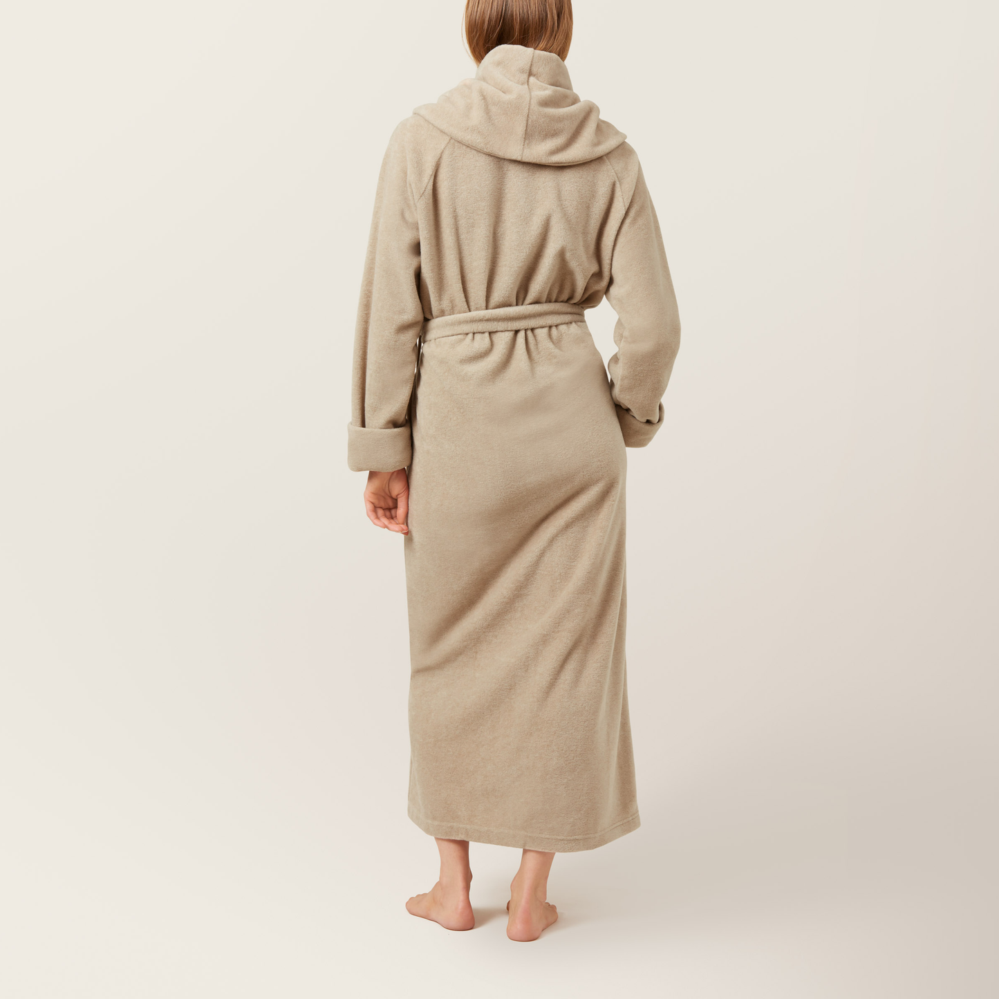 Karmameju Mount Everest Fleece Bathrobe, Beige