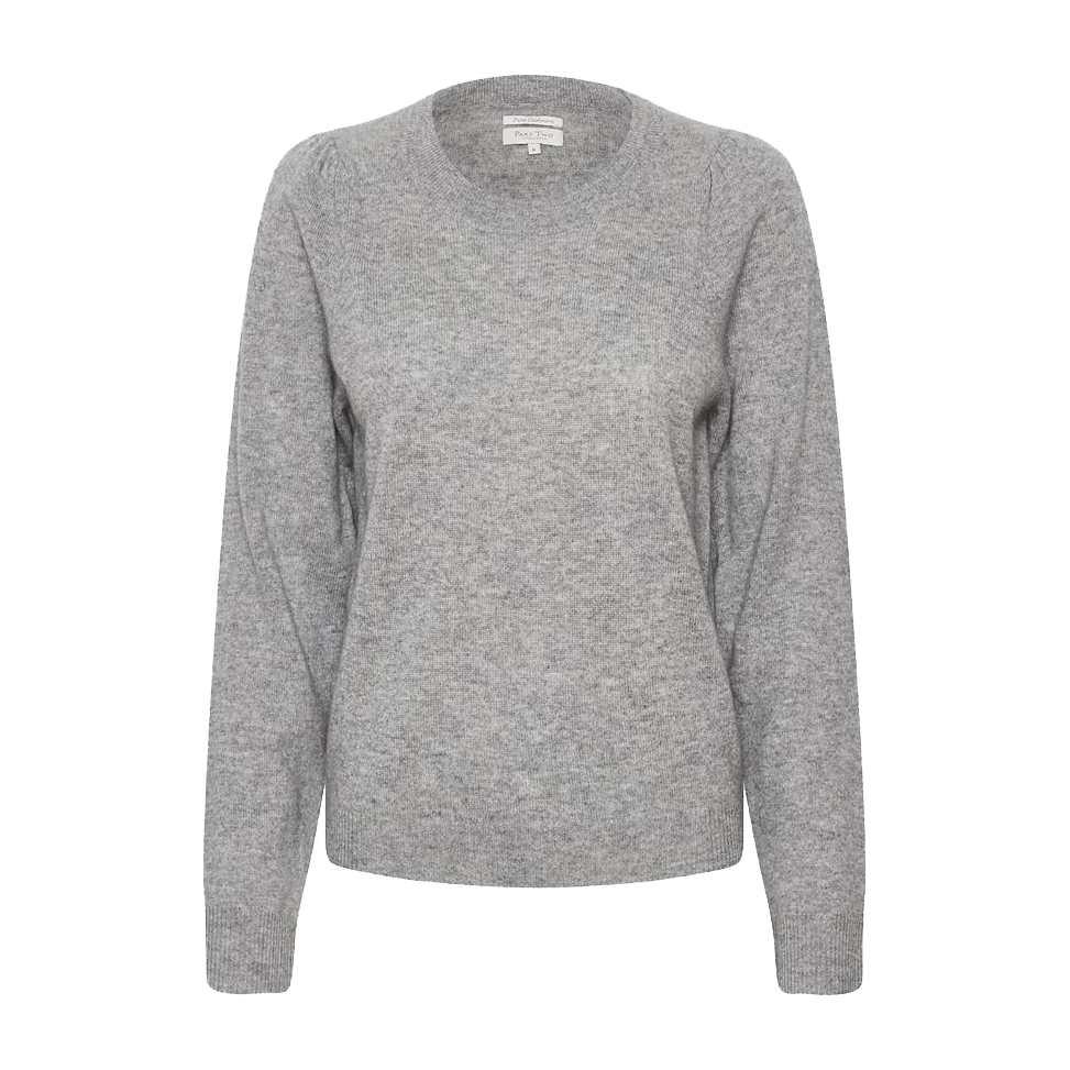 Part Two Evina Kashmir Pullover, Grey Melange