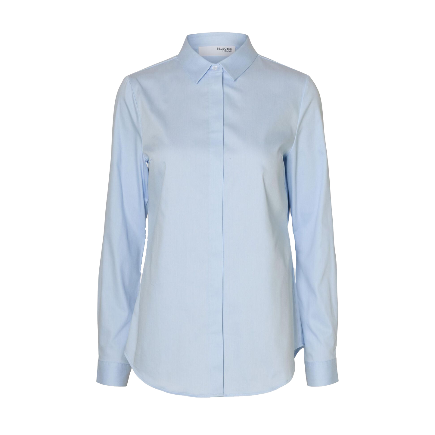 Selected Romie Fitted Shirt, Light Blue
