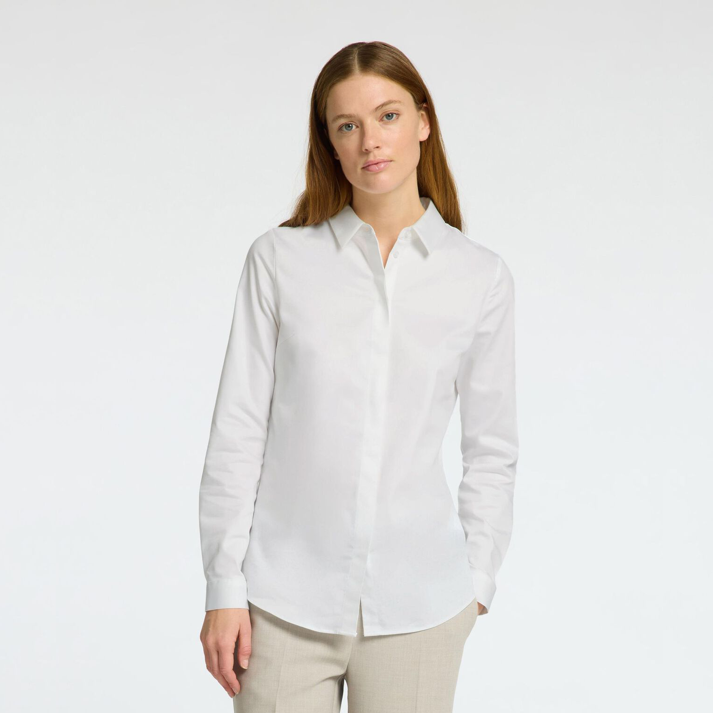 Selected Romie Fitted Shirt, Bright White