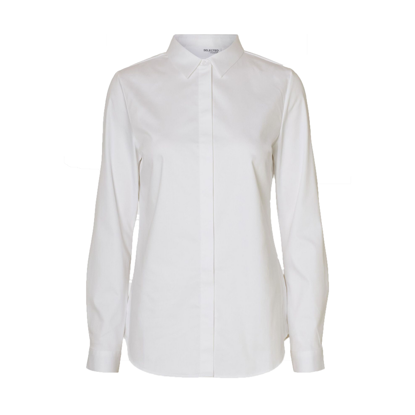 Selected Romie Fitted Shirt, Bright White
