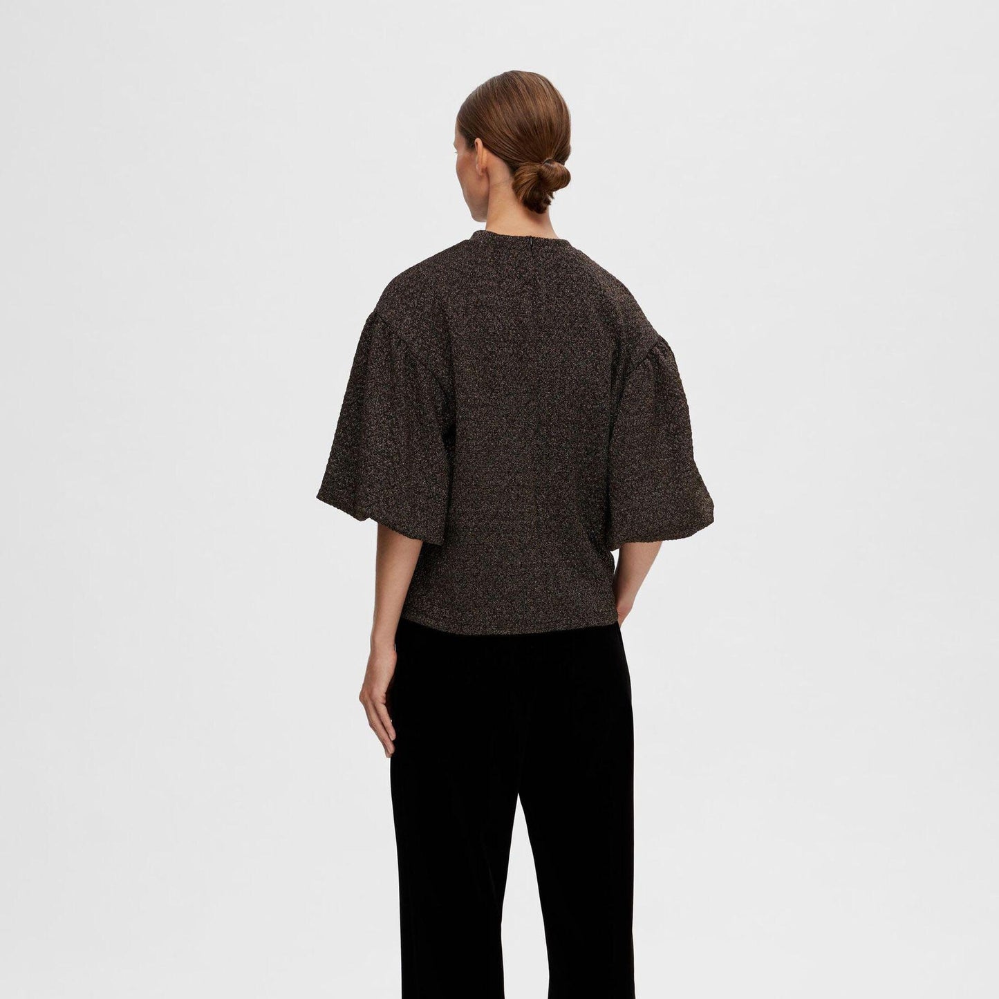 Selected Glitter-Jacquard Top