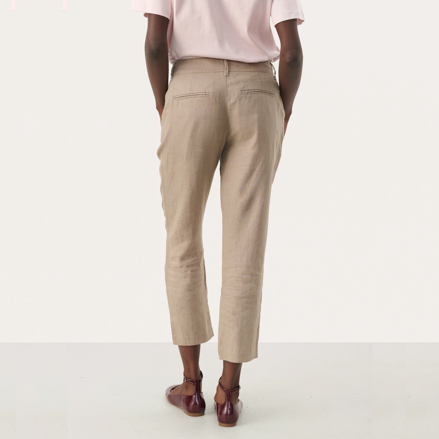 Part Two Soffe hørbukser, Desert Taupe