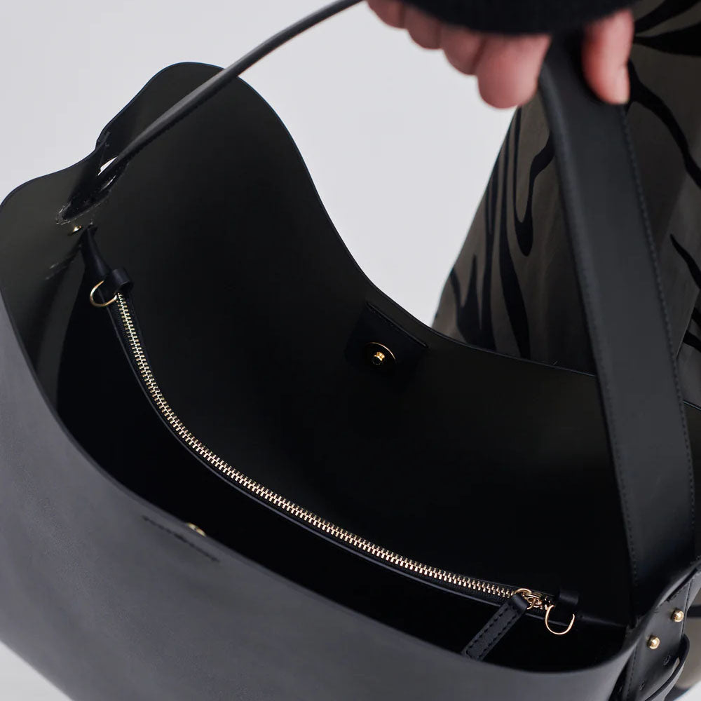 Second Female Leata Maxi Leather Bag, Black