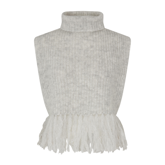 Second Female Caroa Knit Vest, Light Grey Melange