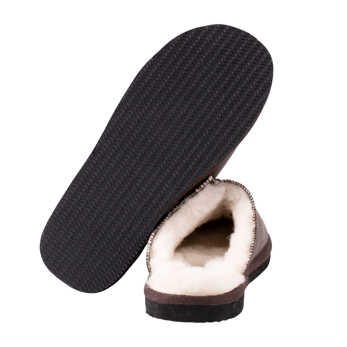 Hugo tøffel i 100% Fåreskind, Oiled Antique