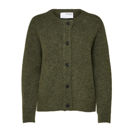 Lulu LS Knit Short Cardigan, Kalamata Melange
