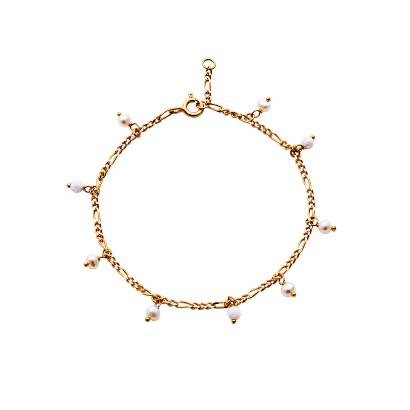 Maanesten, 8519a Lula White Bracelet, Gold