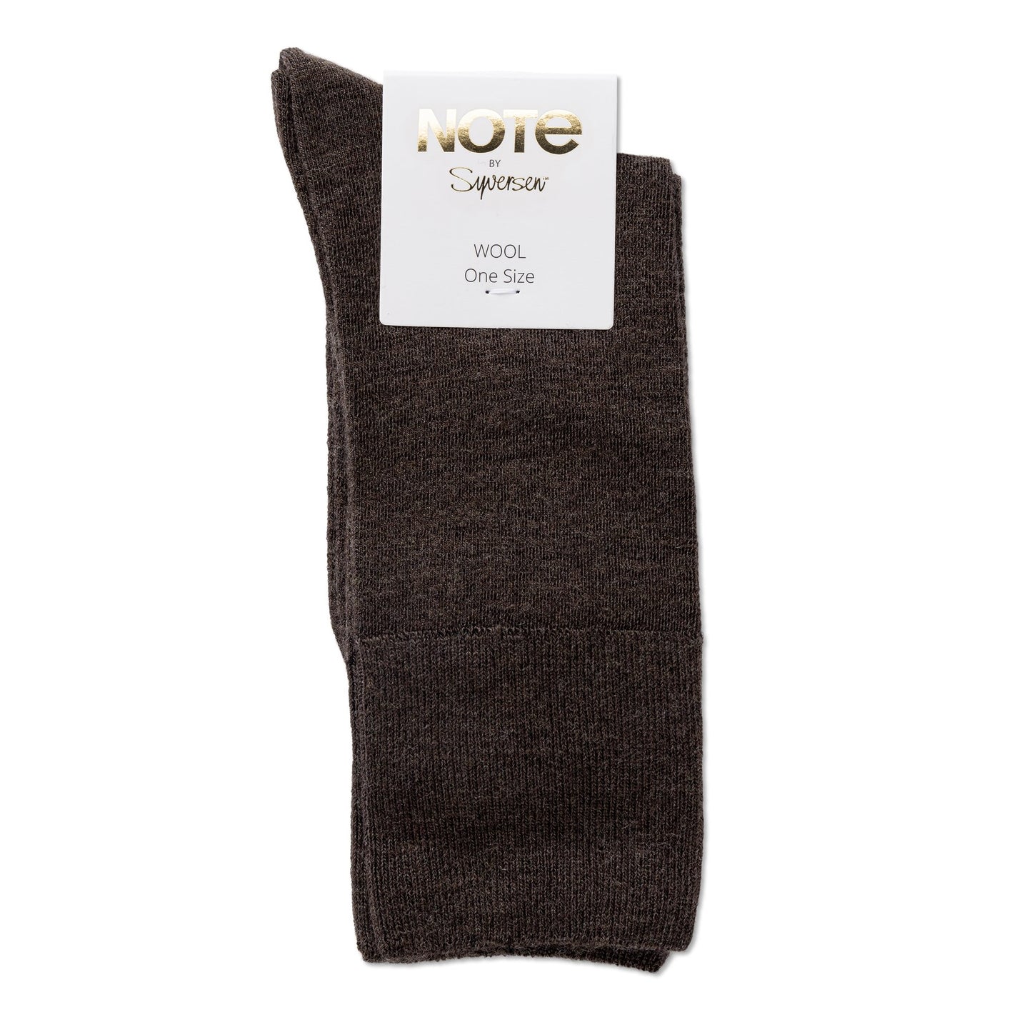 Note woman fine wool comfort top, Brown Melange