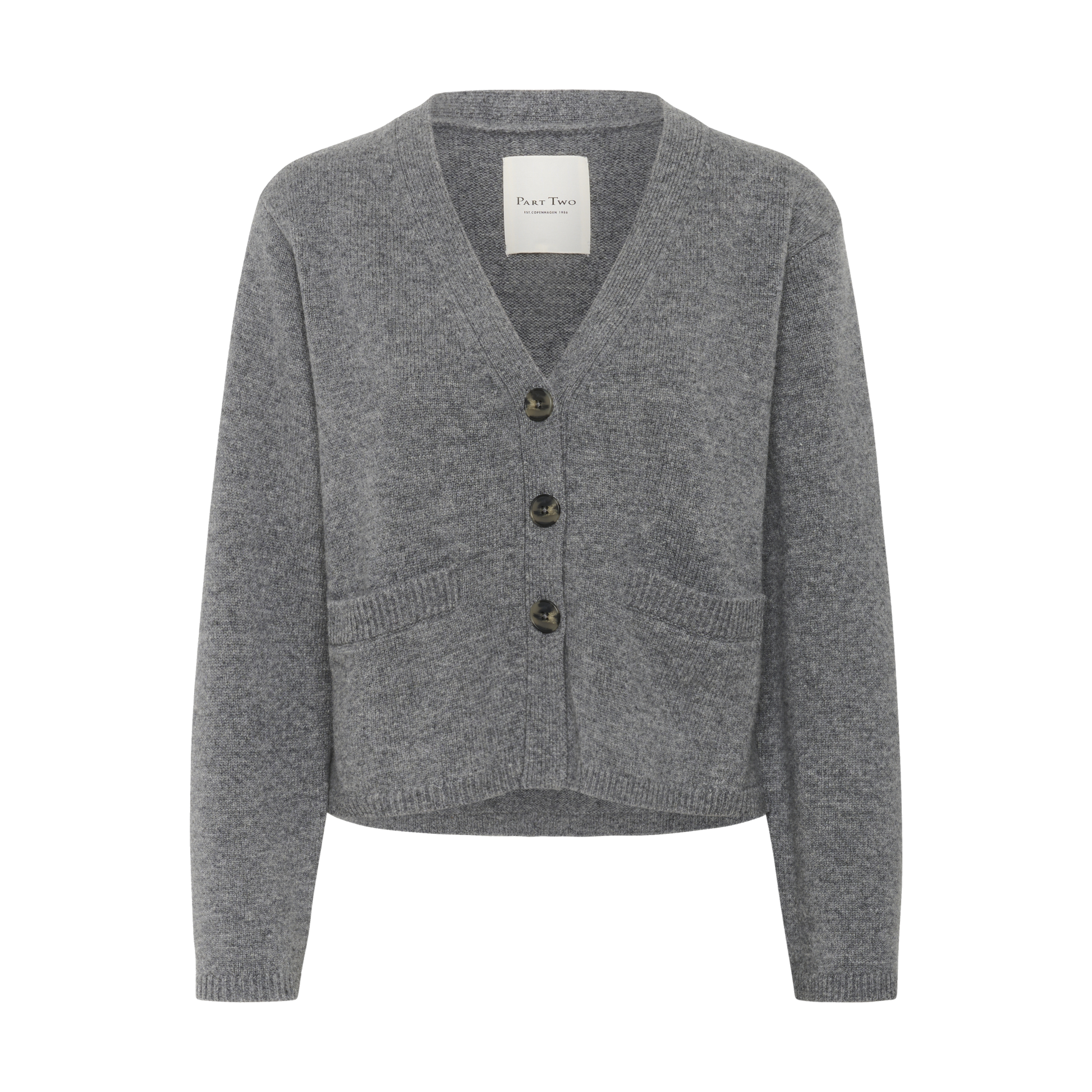 Part Two Sveva Cardigan, Medium Grey Melange