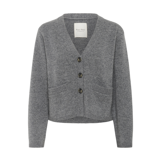 Part Two Sveva Cardigan, Medium Grey Melange