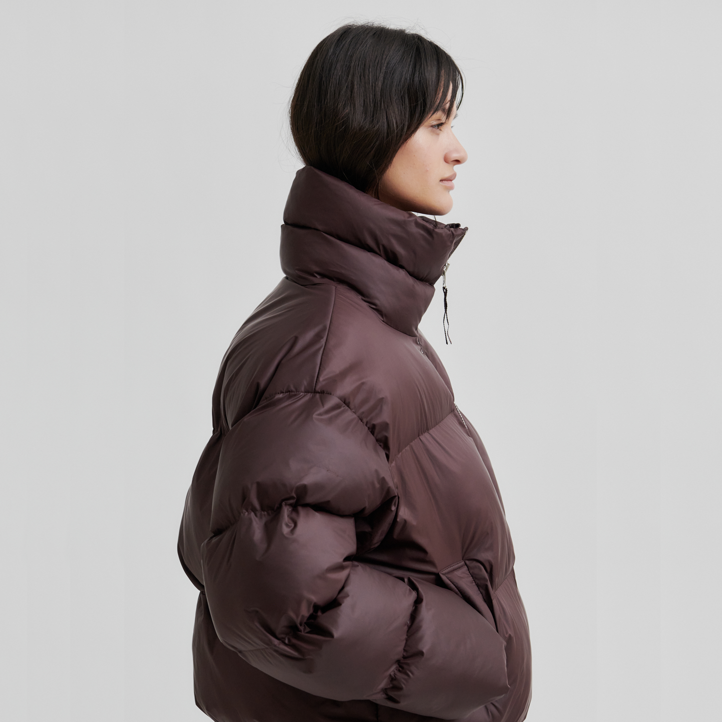 Second Female Riya Puffer Jacket, Chocolate Plum