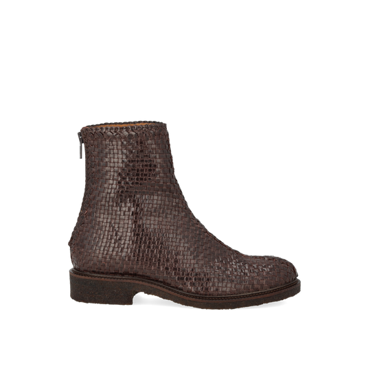 Angulus 7838-102 Håndflettet støvle, Dark Brown Braid