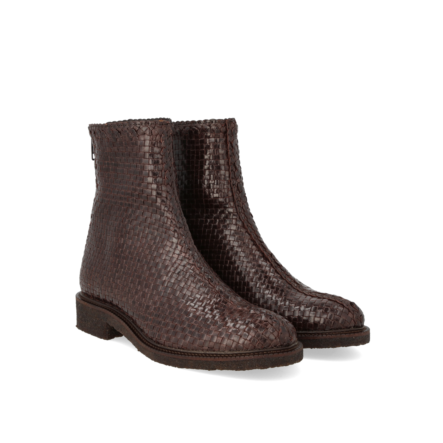 Angulus 7838-102 Håndflettet støvle, Dark Brown Braid