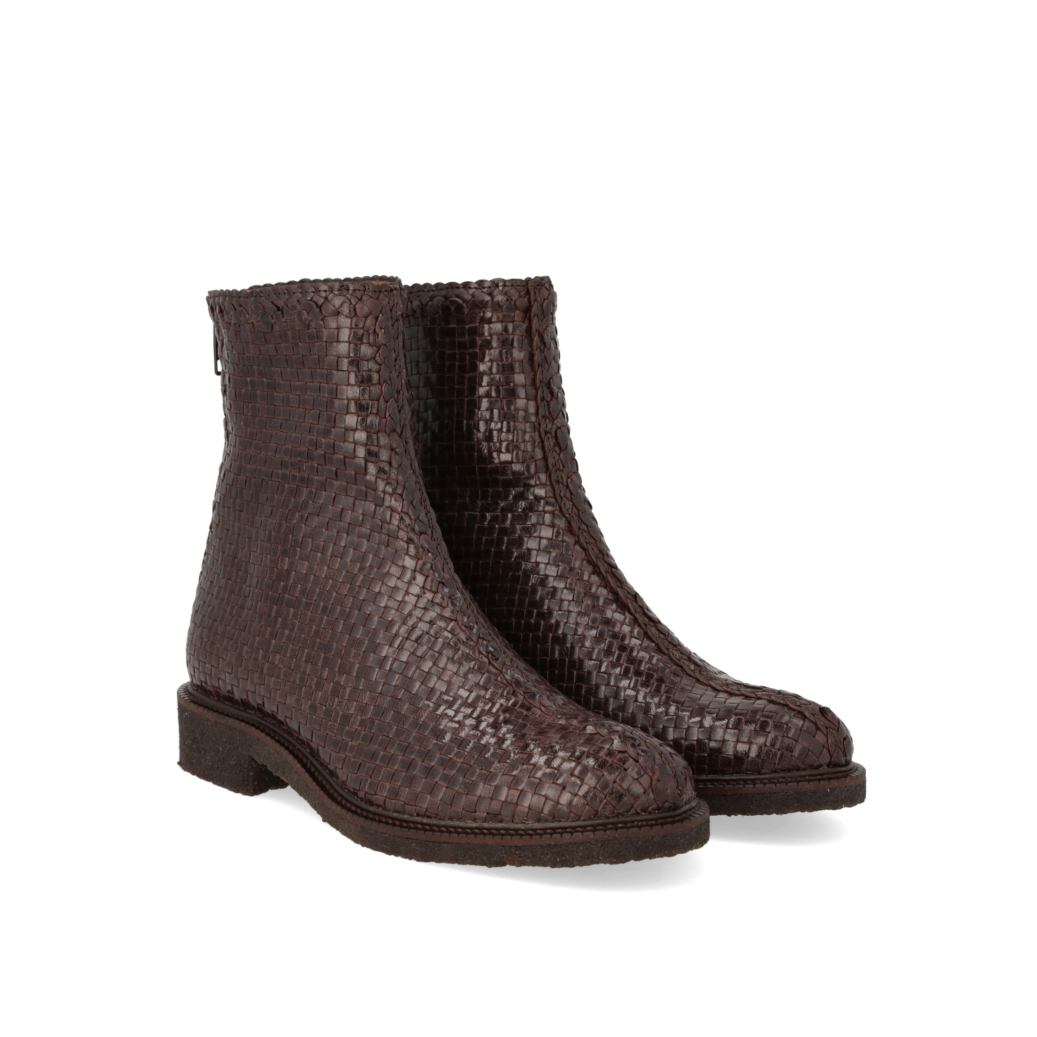 Angulus 7838-102 Håndflettet støvle, Dark Brown Braid