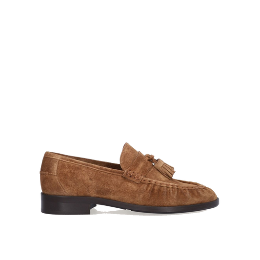 Billi Bi A9032 Loafer i lysebrunt ruskind, Tabac Babysilk
