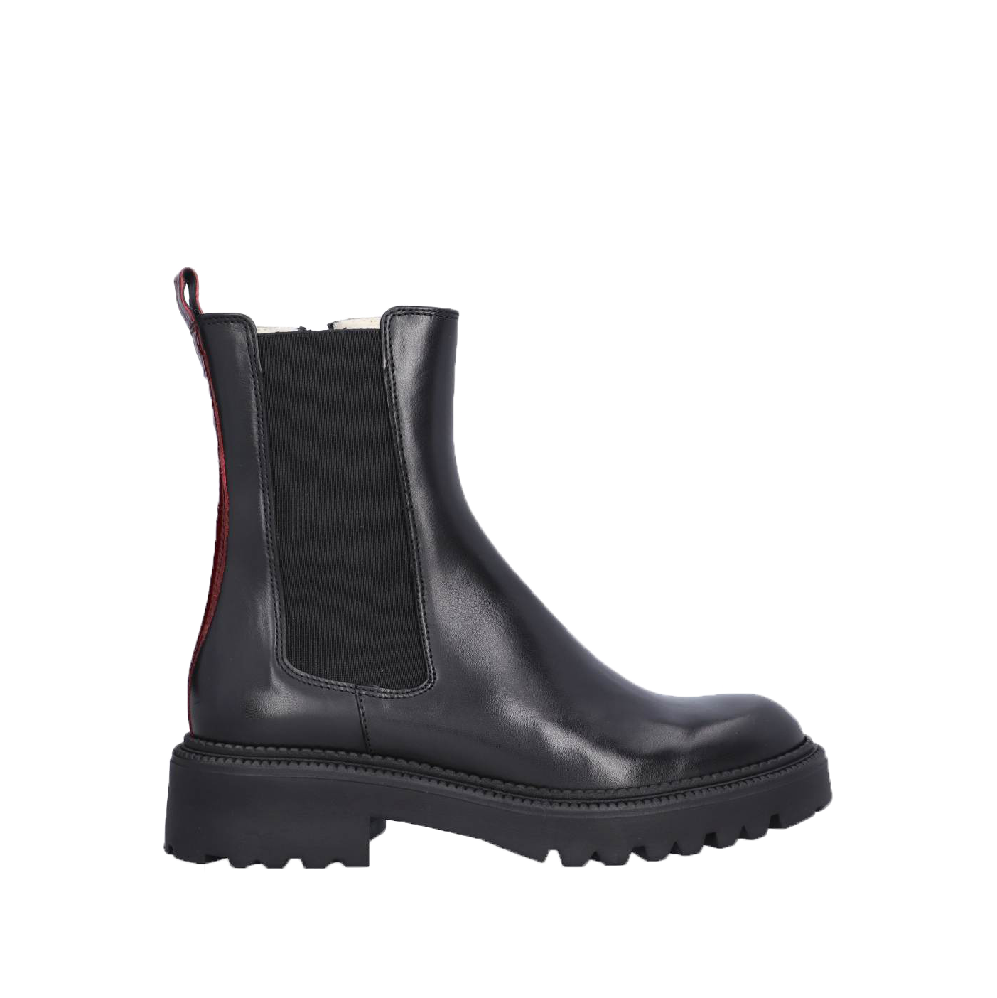 Billi Bi A7199 Støvle med foer, Black calf/rubino