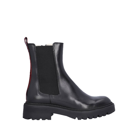 Billi Bi A7199 Støvle med foer, Black calf/rubino