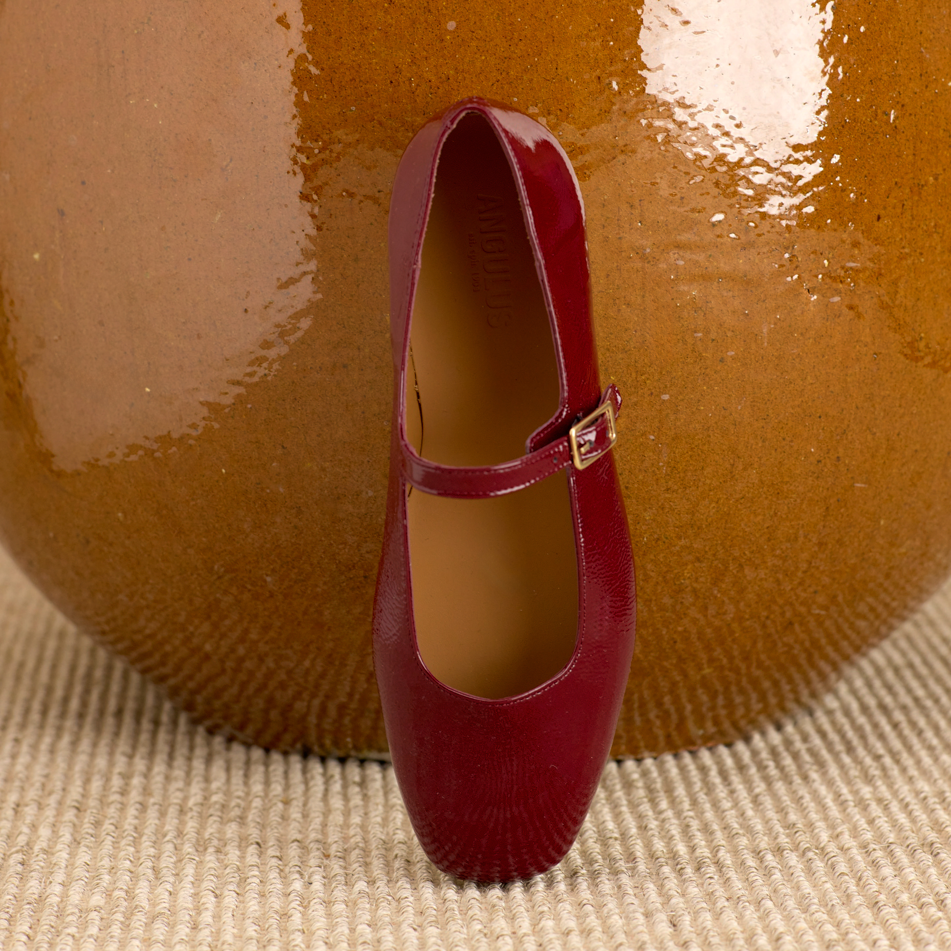 Angulus 1702.102-3775 Mary Jane Ballerina, Berry