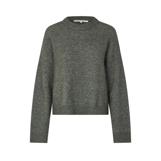Second Female Brook Knit Drop Shoulder O-Neck, Beluga