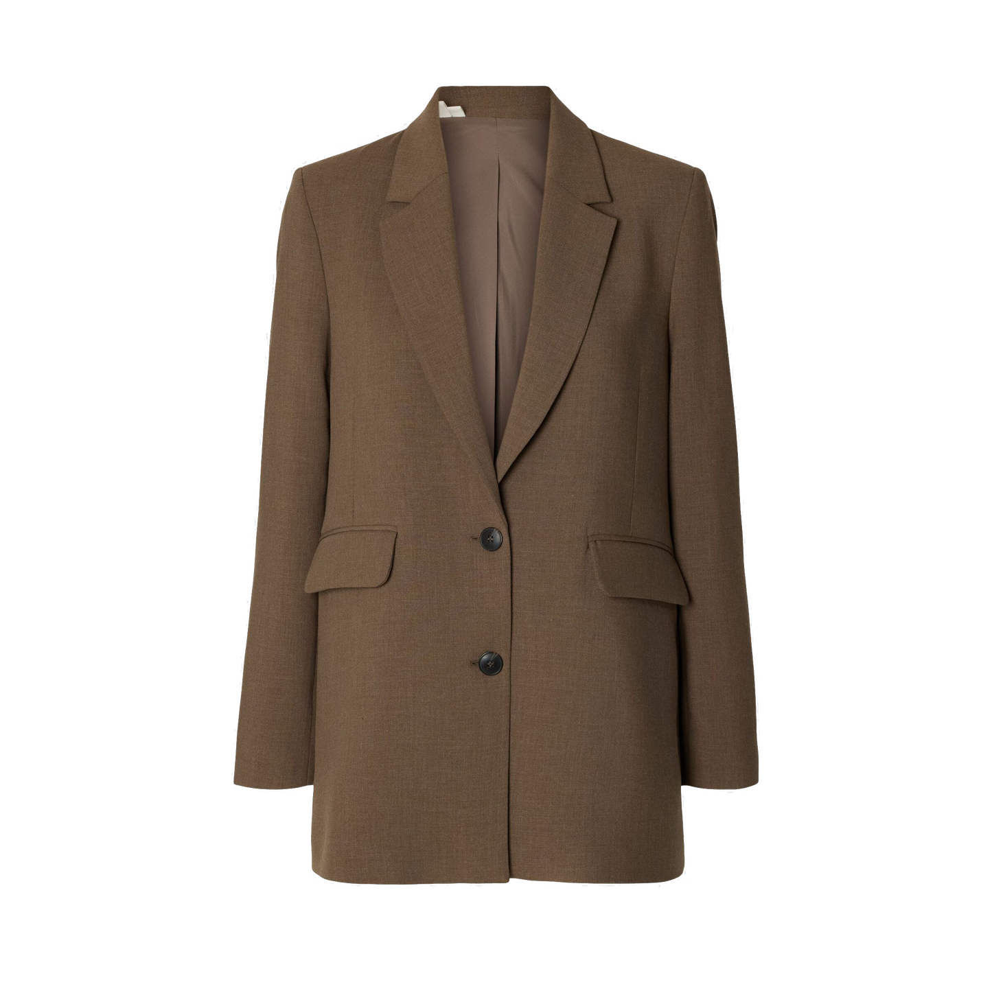 Selected Rita relaxed blazer, Chocolate Chip/Melange