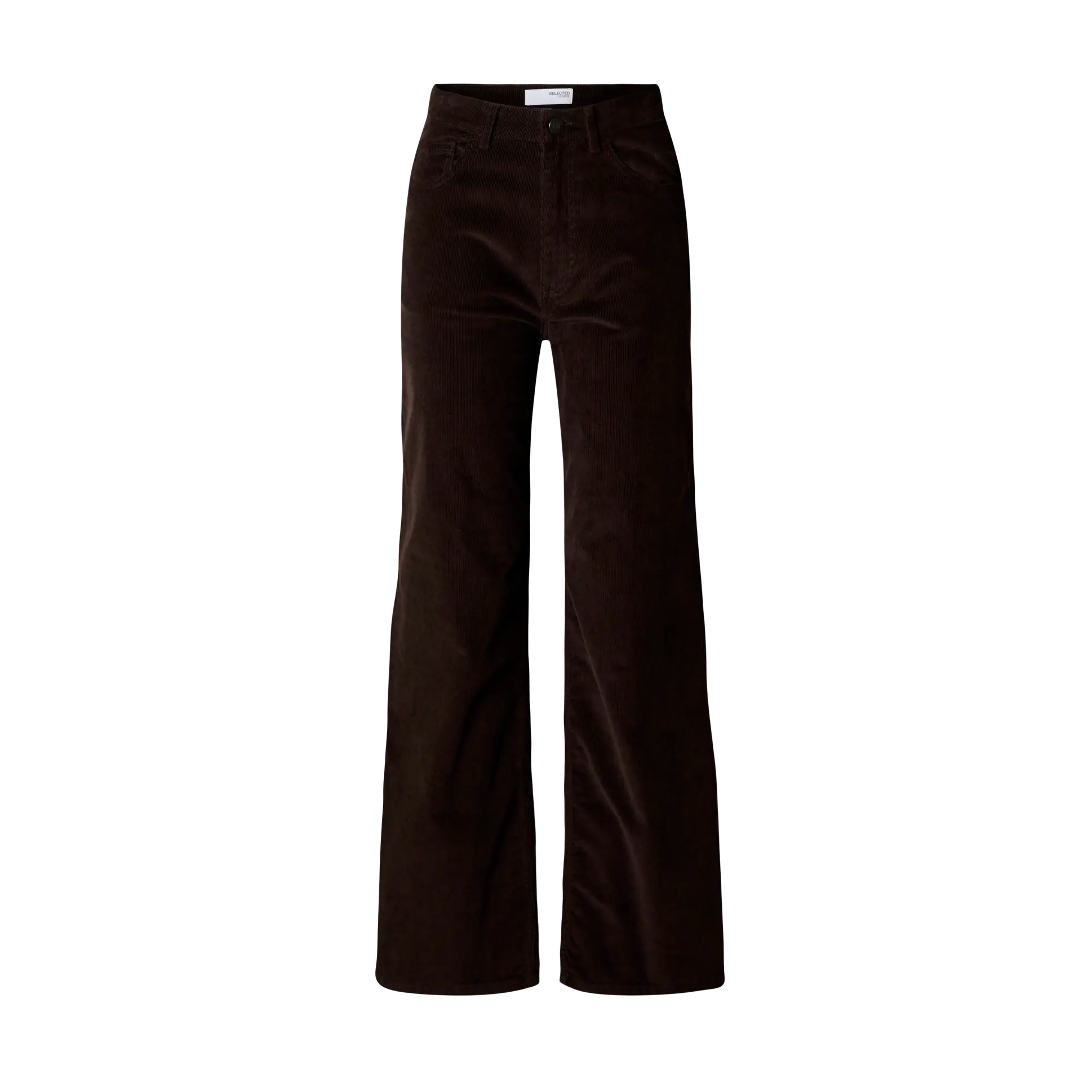 Selected Wide Runa Corduroy Pant, Chocolate Torte