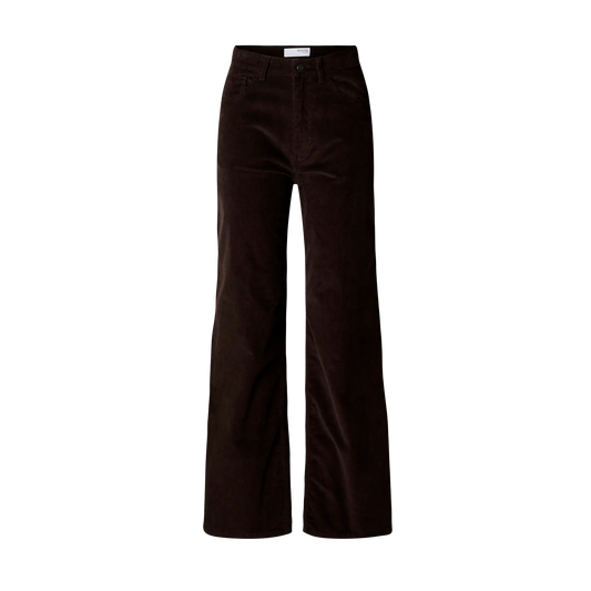 Selected Wide Runa Corduroy Pant, Chocolate Torte