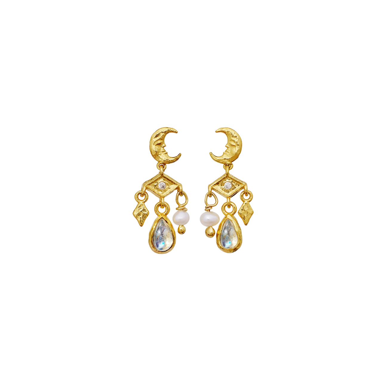 Maanesten 10036A Colline Earrings, Forgyldt