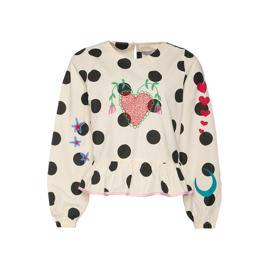 Sissel Edelbo Diana Top, Black Dot