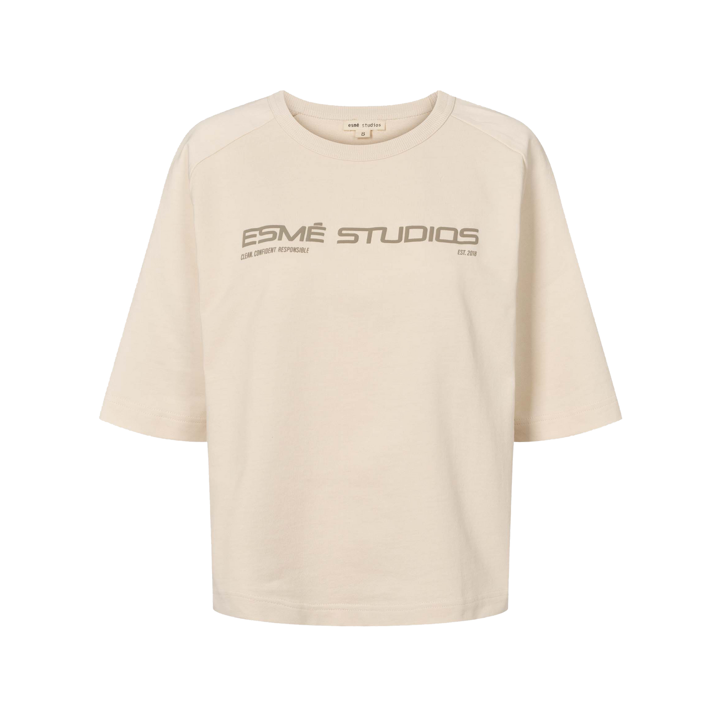 Esmé Studios Dora Boxy T-shirt gots, White Sand