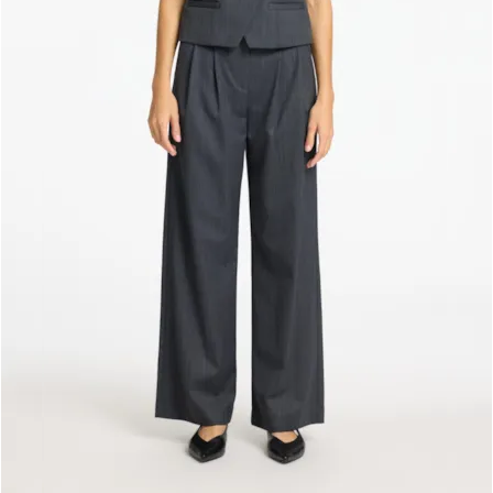 Selected Enia Extra Wide Pant, Steel Gray