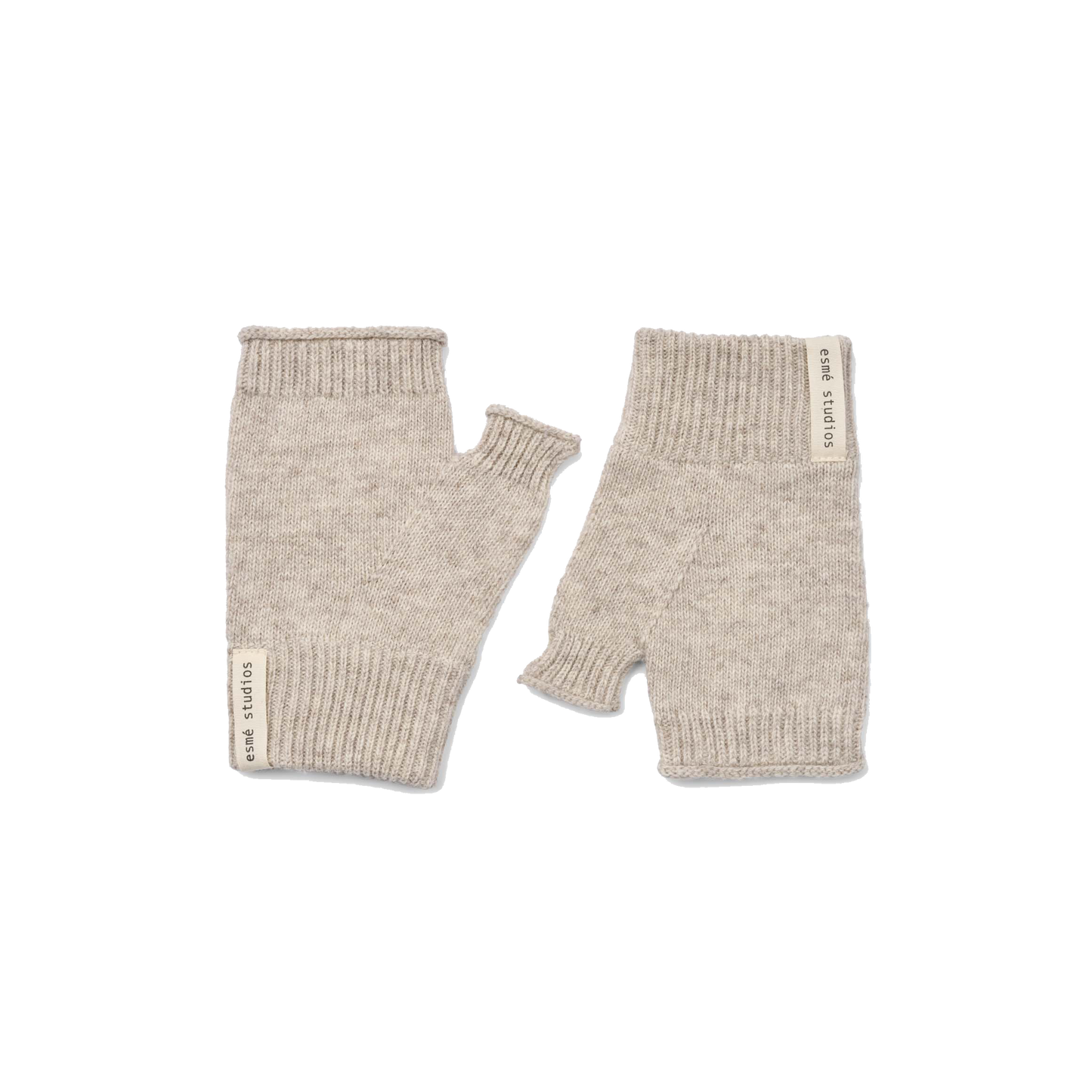 Esmé Studios Elida Fingerless Gloves, Sand Melange