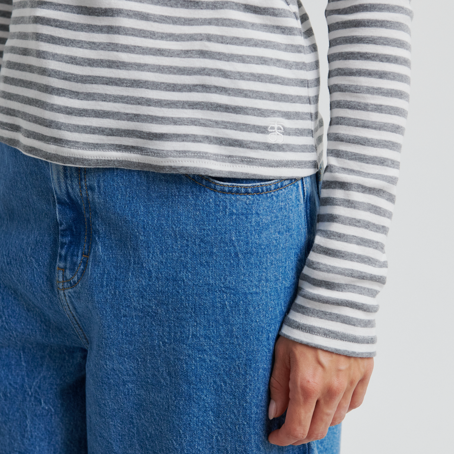 Second Female Alvilda O-Neck Tee, Light Grey Melange