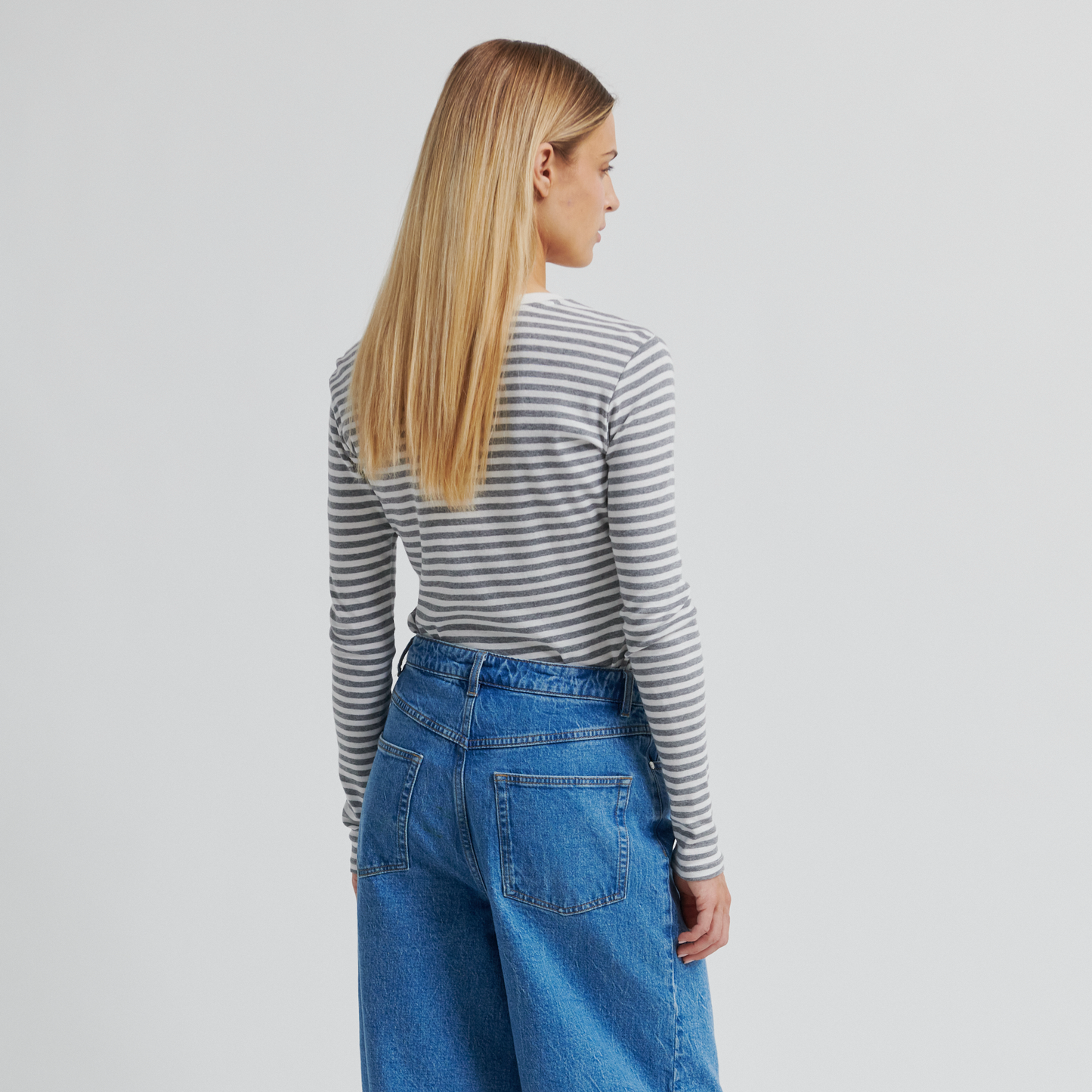 Second Female Alvilda O-Neck Tee, Light Grey Melange