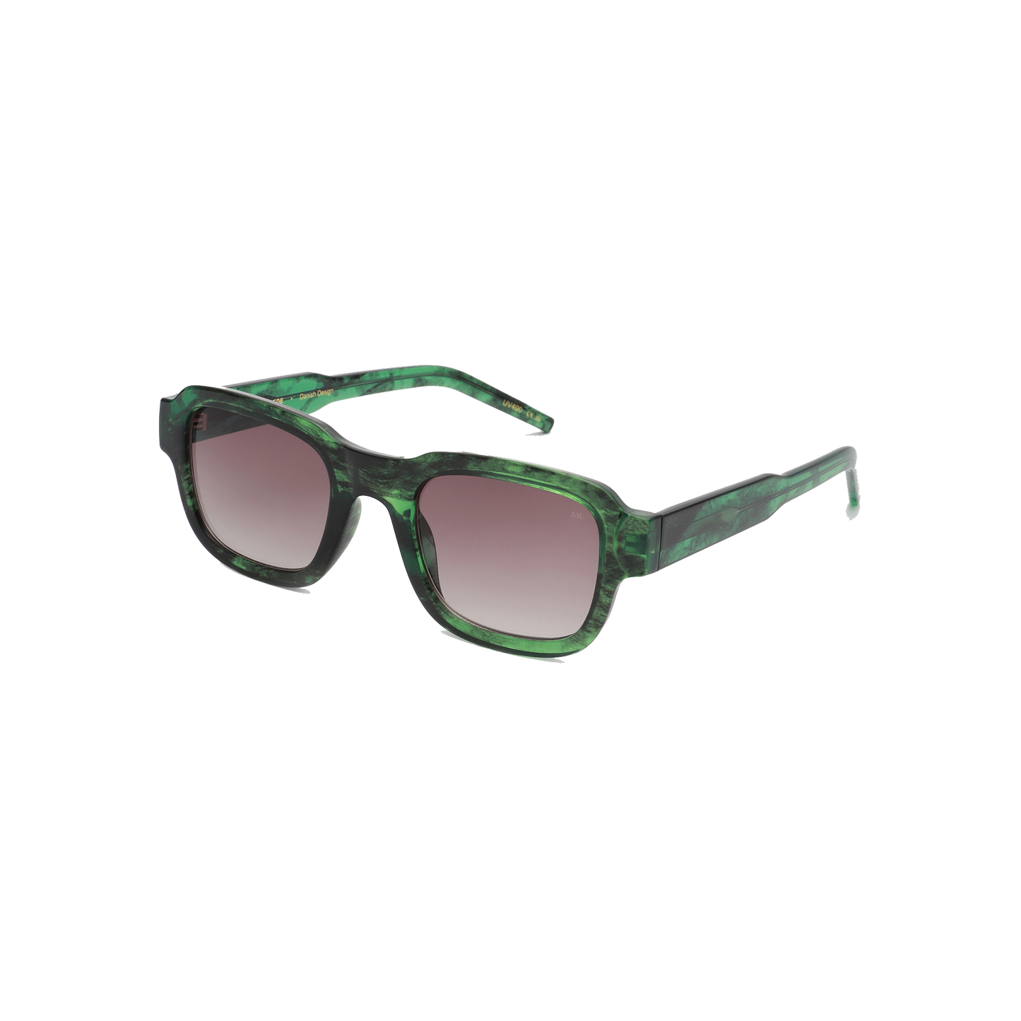 A. Kjærbede Halo Solbrille, Green Marble Transparent