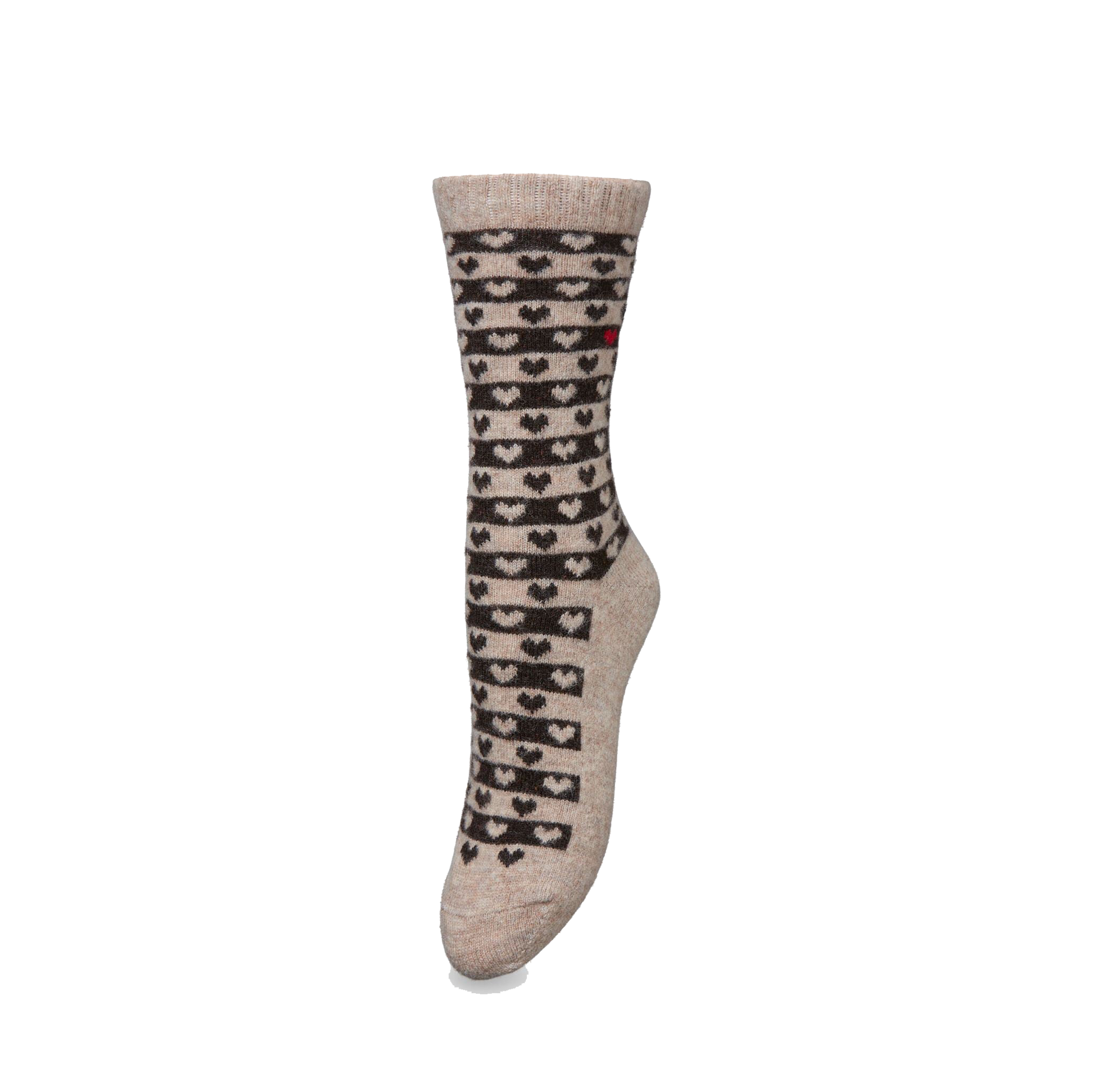Beck Söndergaard Heart Wola Sock, Soft Beige