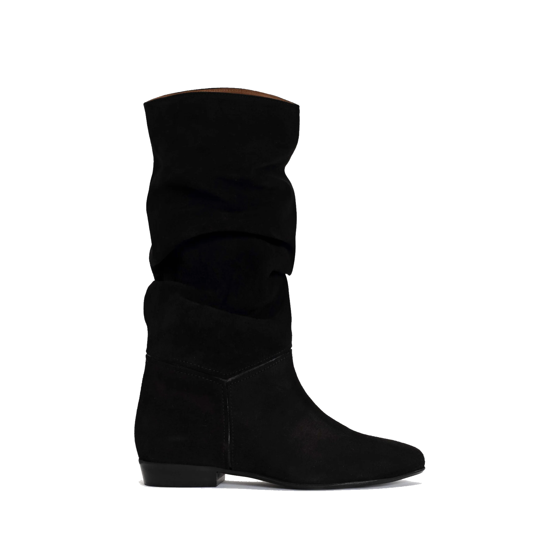 Anonymous Jasmina 20 Calf Suede & Sleek Leather, Black