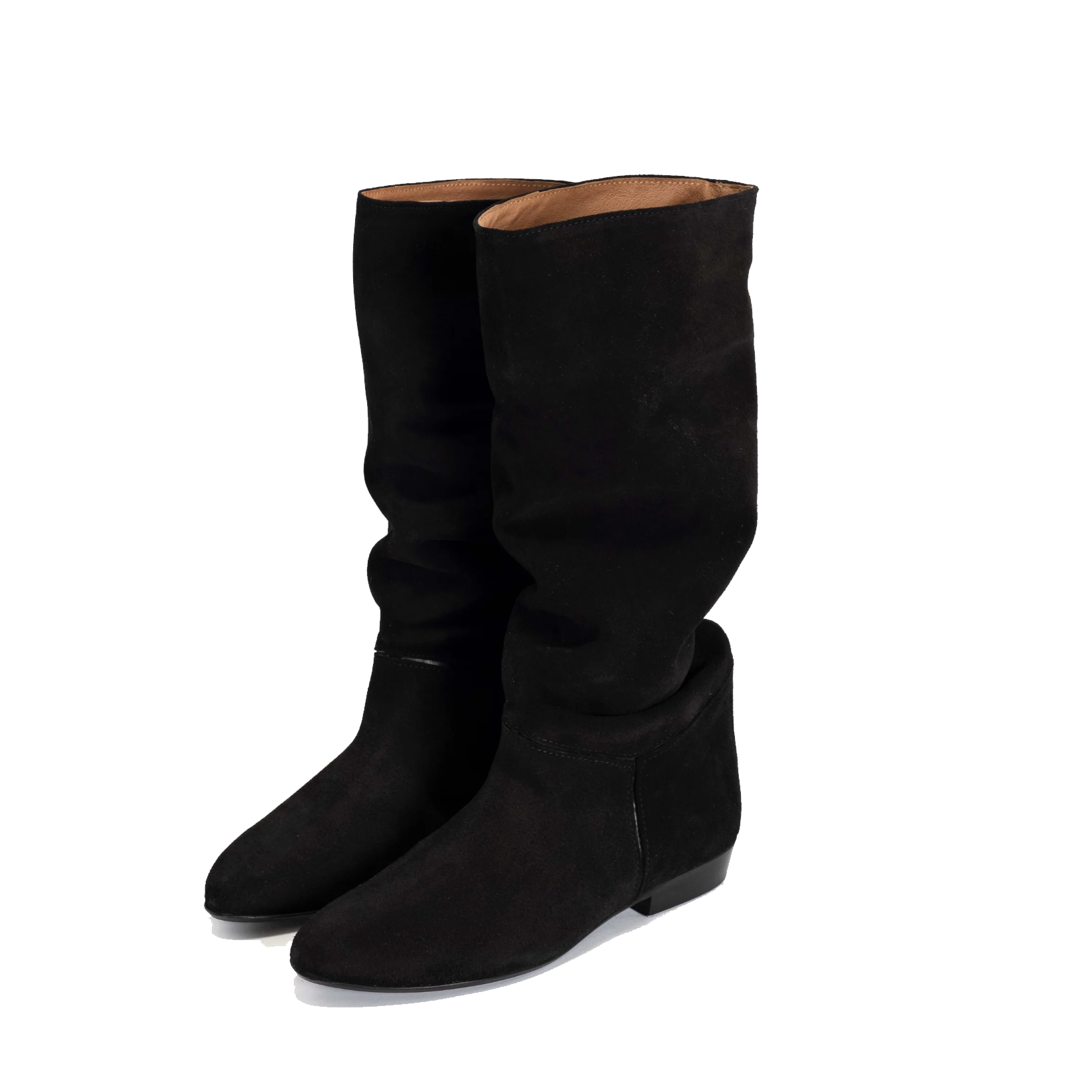 Anonymous Jasmina 20 Calf Suede & Sleek Leather, Black