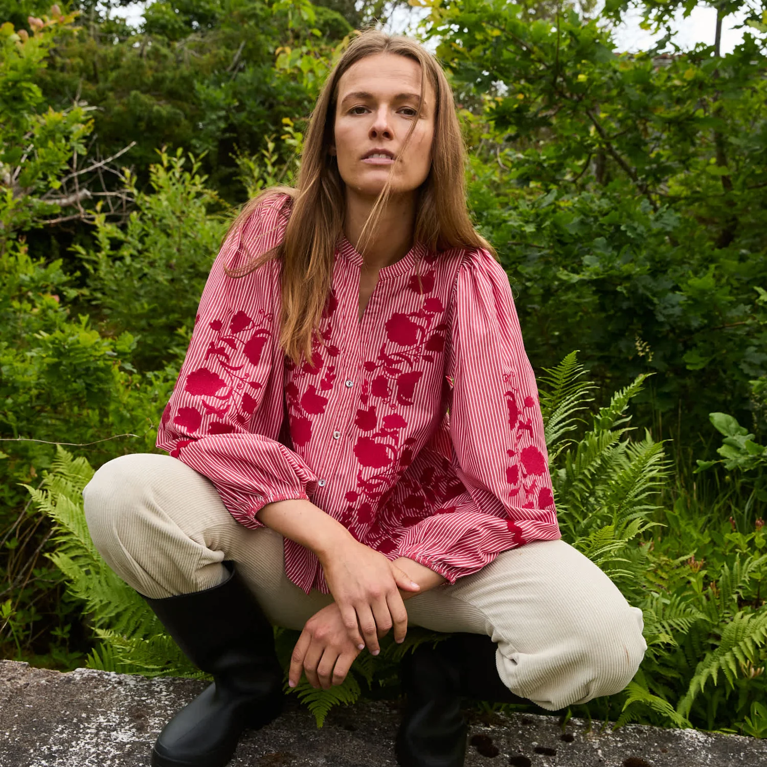 Sissel Edelbo Juliane Top, Red Stripes