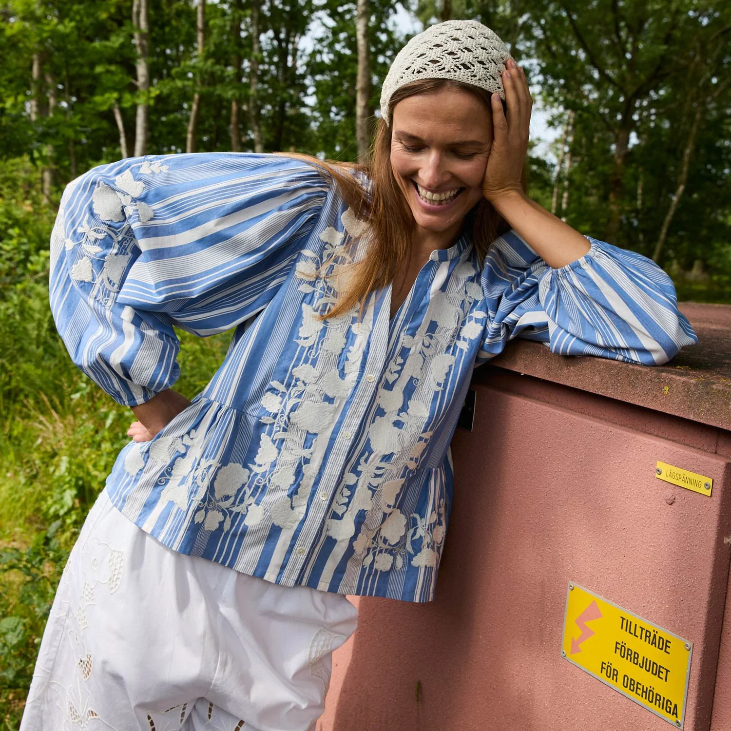 Sissel Edelbo Juliane Top, Blue Stripes