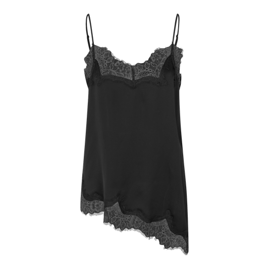 Second Female Lacia Strap Top, Black