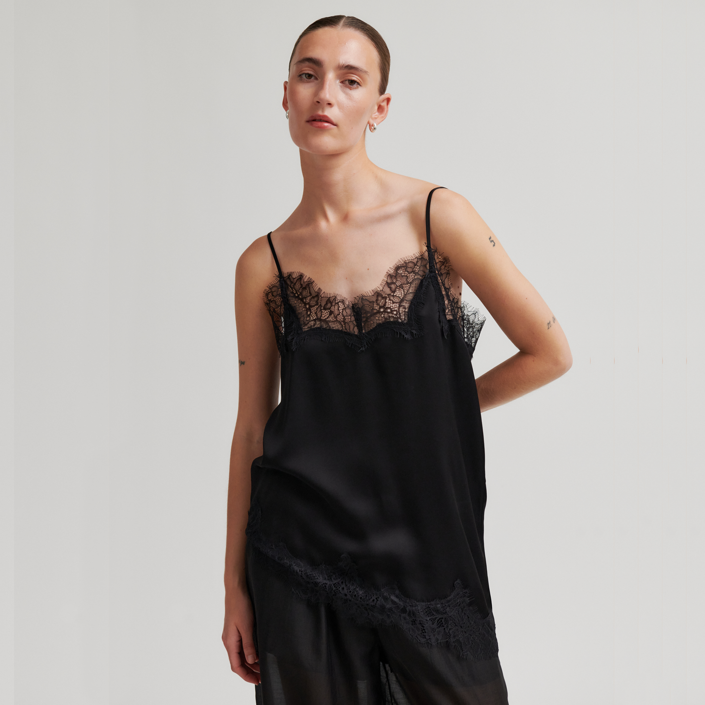 Second Female Lacia Strap Top, Black