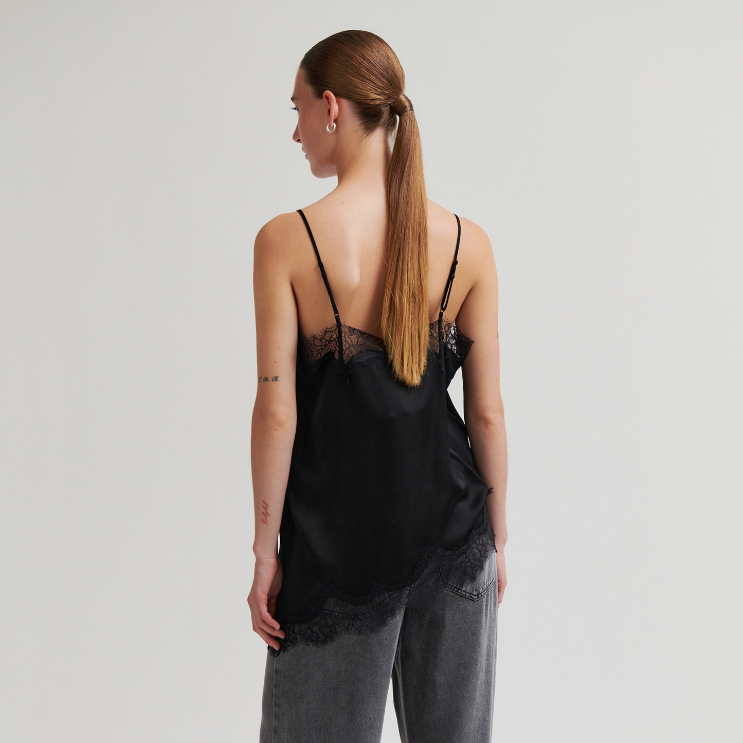 Second Female Lacia Strap Top, Black