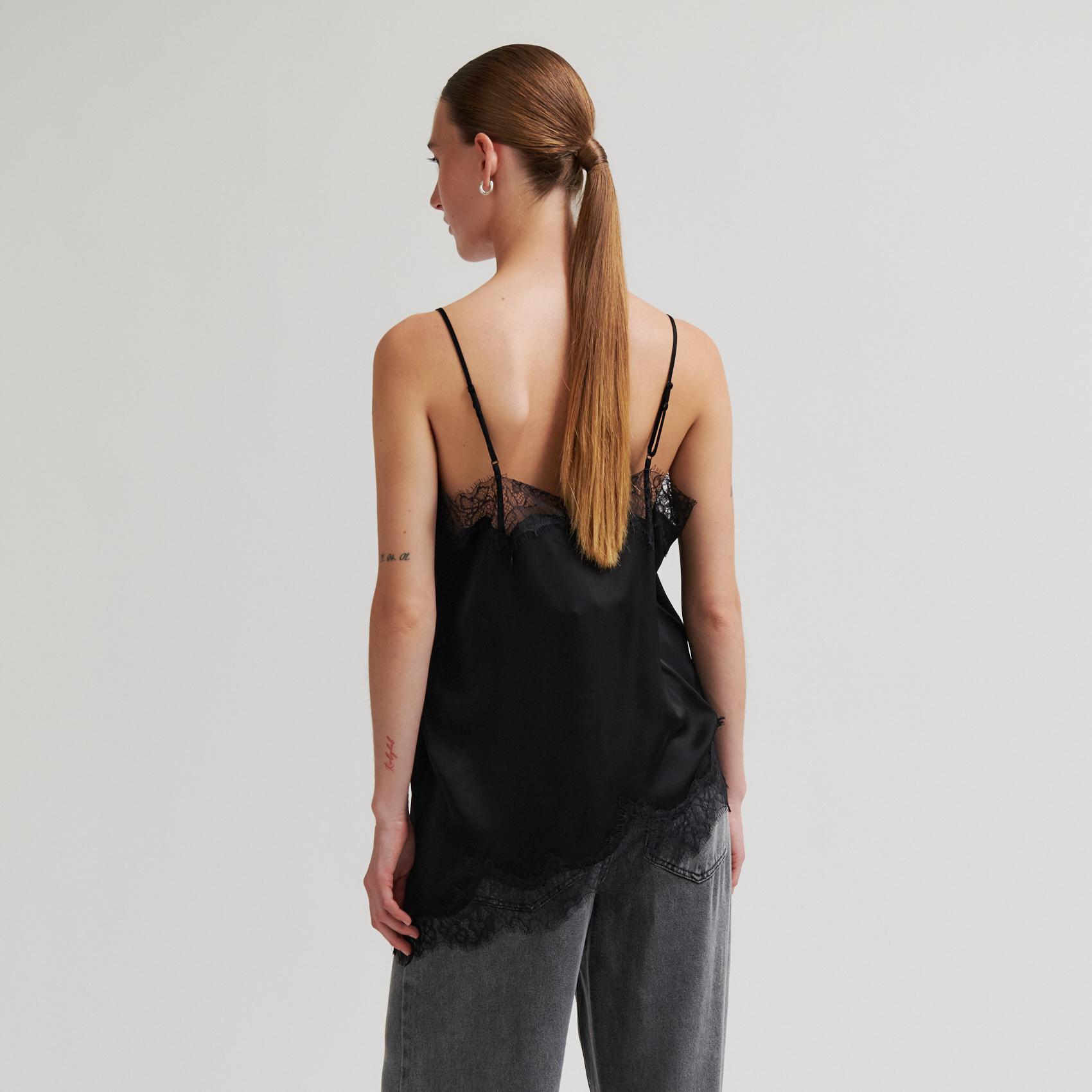 Second Female Lacia Strap Top, Black