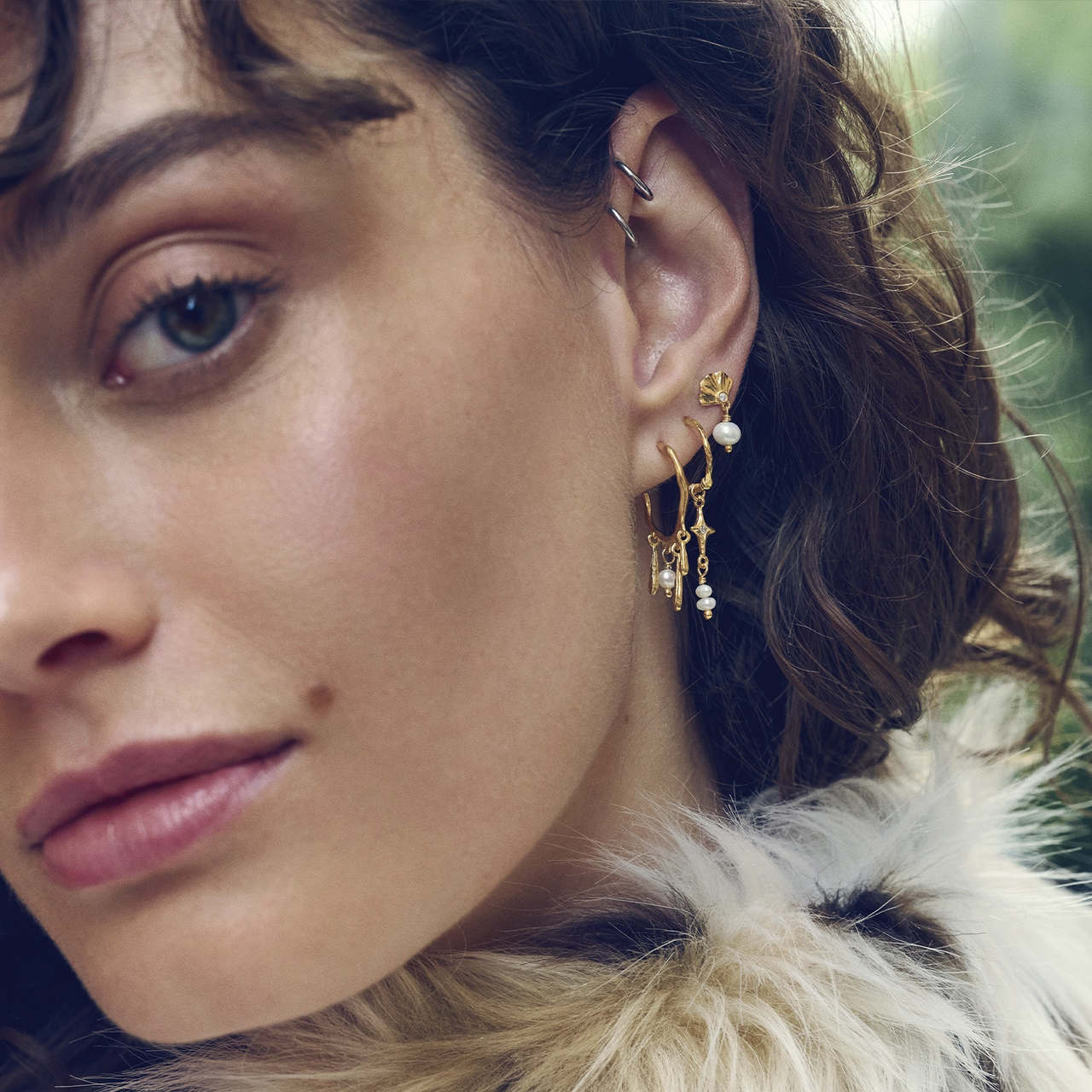 Maanesten 10022A Tamina Earrings, Forgyldt