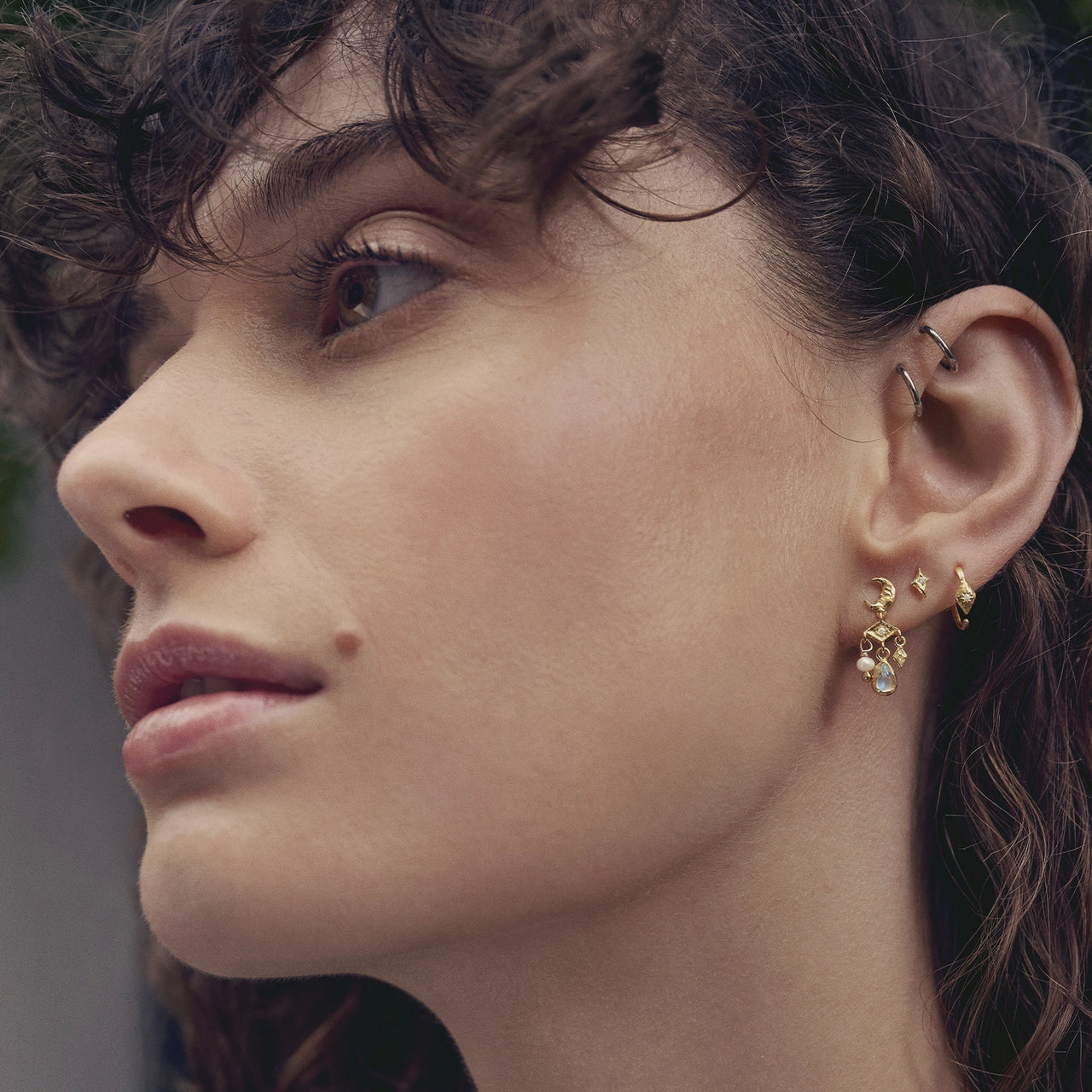 Maanesten 10036A Colline Earrings, Forgyldt