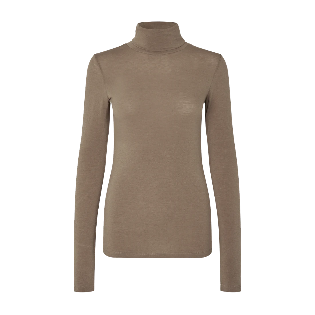 Second Female Matima T-Neck Tee, Camel Melange
