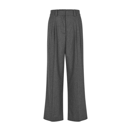 Second Female Milea Trousers, Dark Grey Melange